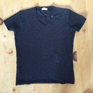 Diesel Men’s Black Textured V‑Neck T‑Shirt – Size S